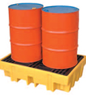 Heavy Duty 2 Drum Plastic Spill Pallet
