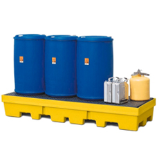 Spill Pallet With Galvanised grid Yellow