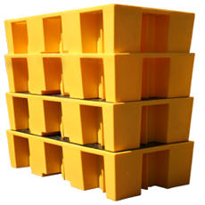 4 x Ecosure IBC Bund Pallet - Yellow