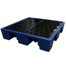 Ecosure 4 Drum Plastic Spill Pallet - Blue