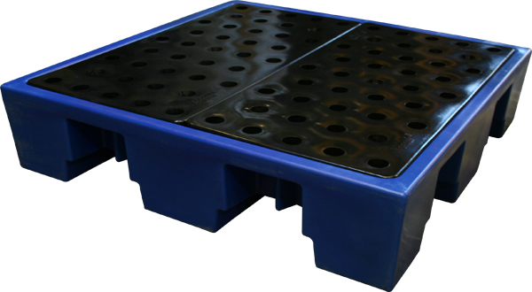 Ecosure 4 Drum Plastic Spill Pallet - Blue