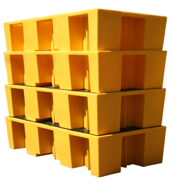 4 x Ecosure IBC Bund Pallet - Yellow