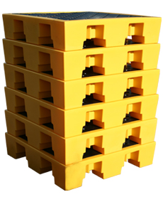 6 x Ecosure 4 Drum Plastic Spill Pallet