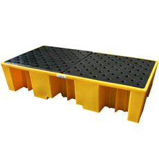 Ecosure 8 Drum Plastic Spill Pallet - Yellow