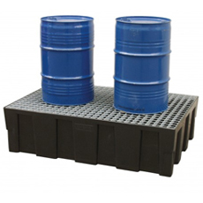 Euro PE Spill Pallet 250/2 - with Galvanised Grid