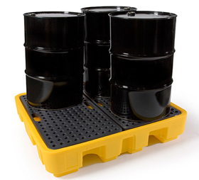 4 Drum Polyethylene Spill Pallet