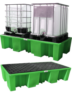 Ecosure Double IBC Bund Pallet - Green