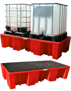 Ecosure Double IBC Bund Pallet - Red