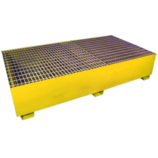 Double Steel IBC Bund - Yellow