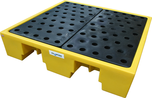 6 x Ecosure 4 Drum Plastic Spill Pallet