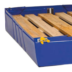 Folding reusable leak spill pallet