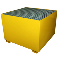 Single Steel IBC Bund - Yellow