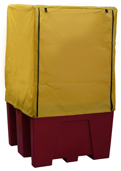 Ecosure Red IBC Bund Pallet - Yellow Premium Cover