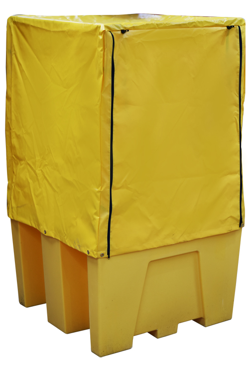 Ecosure IBC Bund Pallet - Yellow c/w Grid & Premium Cover