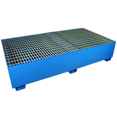 Double Steel IBC Bund - Blue